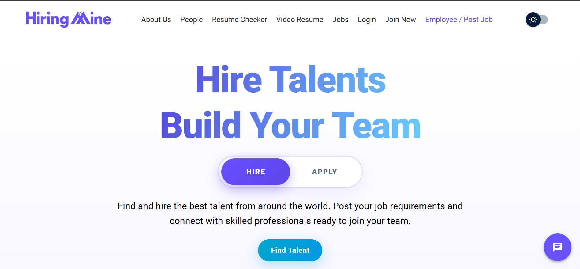 Hiring Mine Website